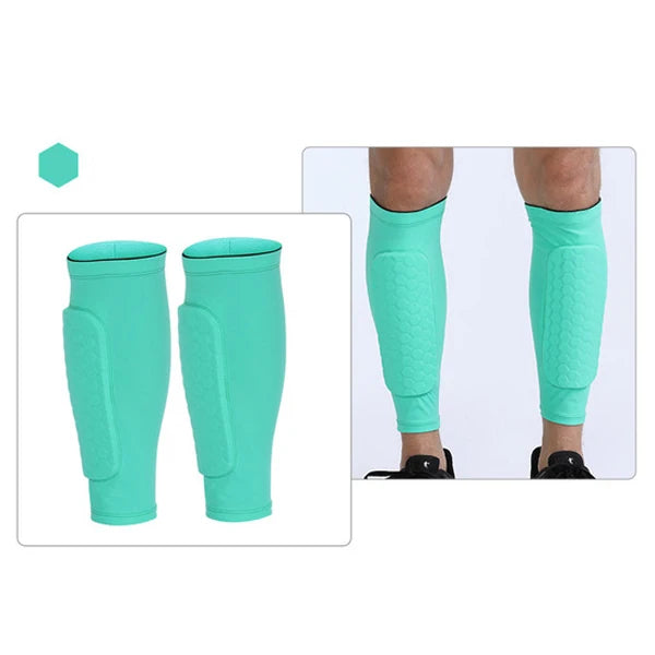 (XS-2XL)1 Pair Teen Kids Football Shin Guard Soccer Anti-collision Compression Basketball Leg Warmers Gym Leg Calf Sleeves Socks
