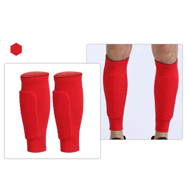 (XS-2XL)1 Pair Teen Kids Football Shin Guard Soccer Anti-collision Compression Basketball Leg Warmers Gym Leg Calf Sleeves Socks