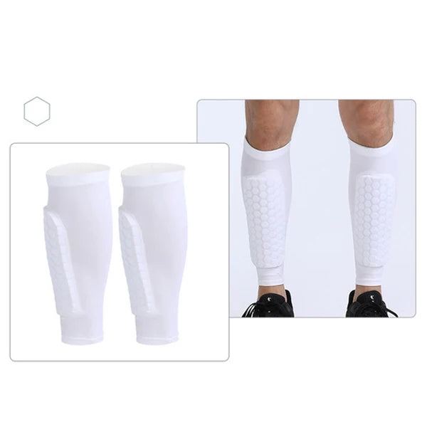 (XS-2XL)1 Pair Teen Kids Football Shin Guard Soccer Anti-collision Compression Basketball Leg Warmers Gym Leg Calf Sleeves Socks