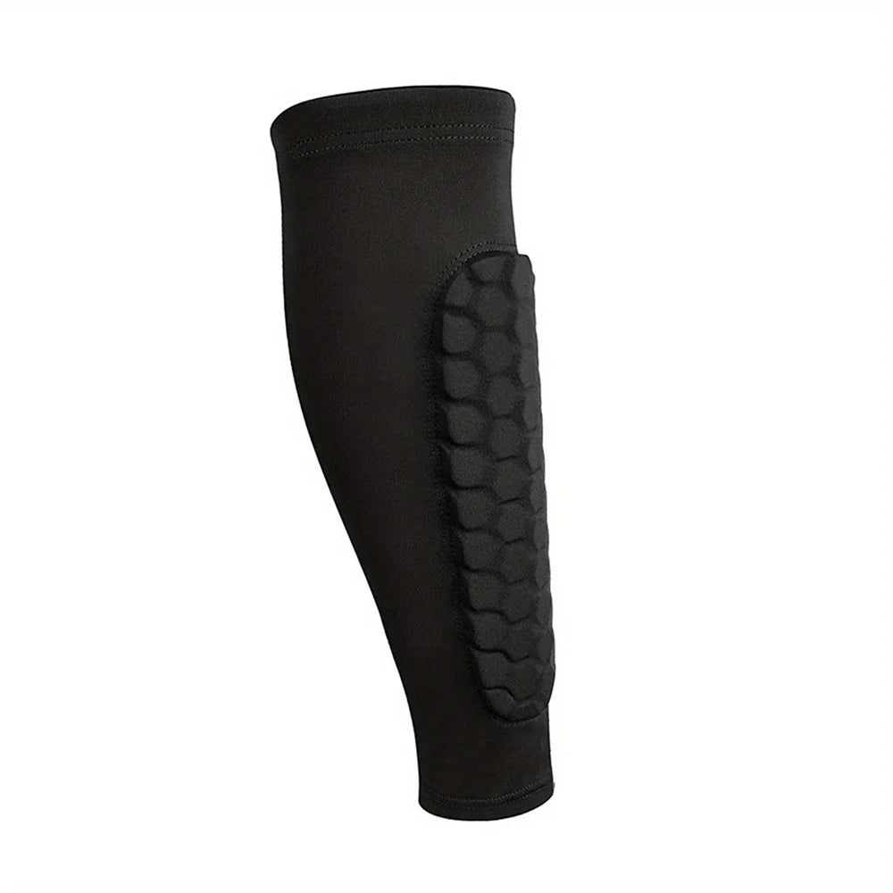 Soccer Shin Guard Shin Pad For Youth Adult, Calf Compression Sleeve With Honeycomb Pad, Support Protector 1PC