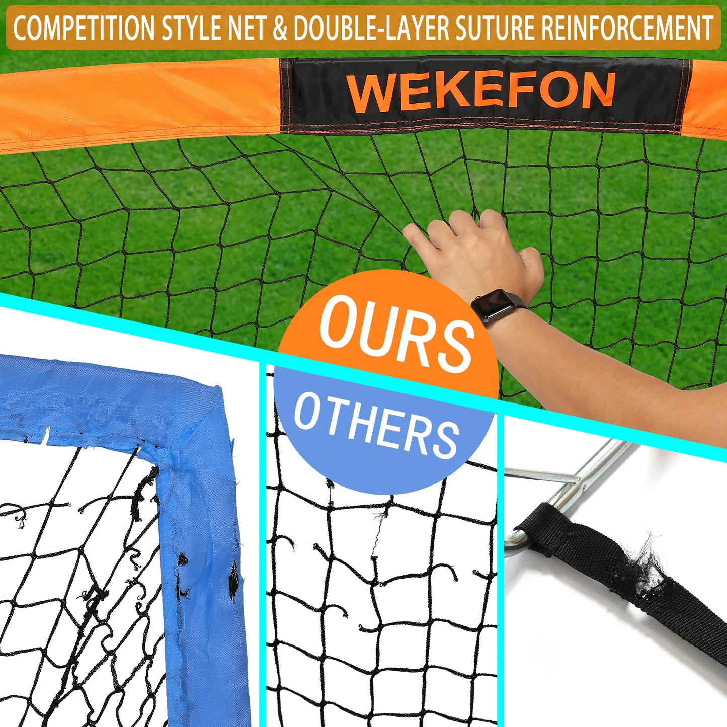 Soccer Goal 5' x 3.1' Portable Soccer Net with Carry Bag for Backyard Games and Training for Adults Youth Kids Soccer Practice