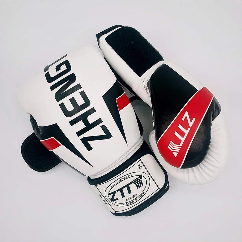 ZTTY 6-16OZ Kids Adults Women Men Sparring MMA Muay Thai Boxing Gloves Martial Arts Grappling Mitts Kickboxing MMA Glove