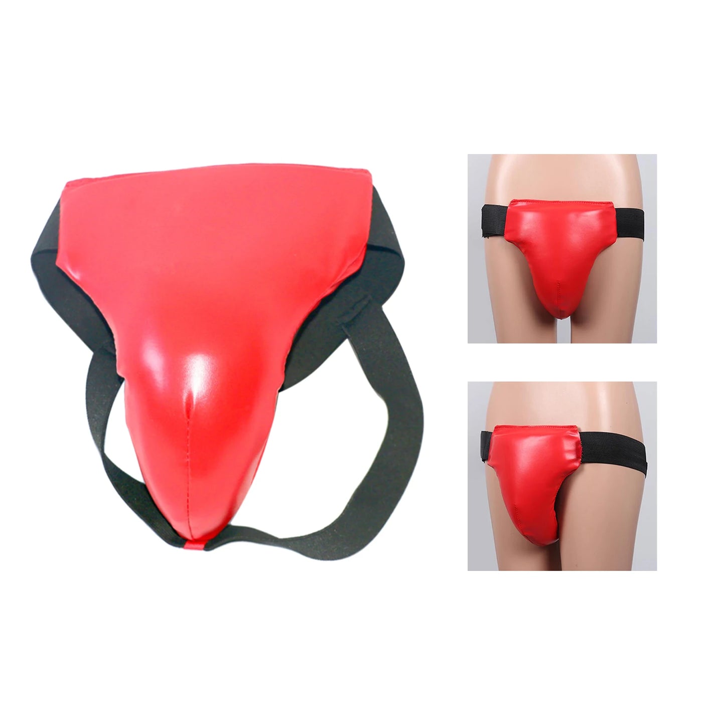Groin Guard Jockstrap Crotch Protector Adjustable for Exercise Training Durable Taekwondo Groin Guard Abdominal Guard