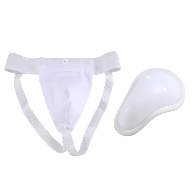 Groin Protector Cup Men, Boxing Kickboxing Muay Groin Guard, Ventilated Adjustable, Karate Fighting Training